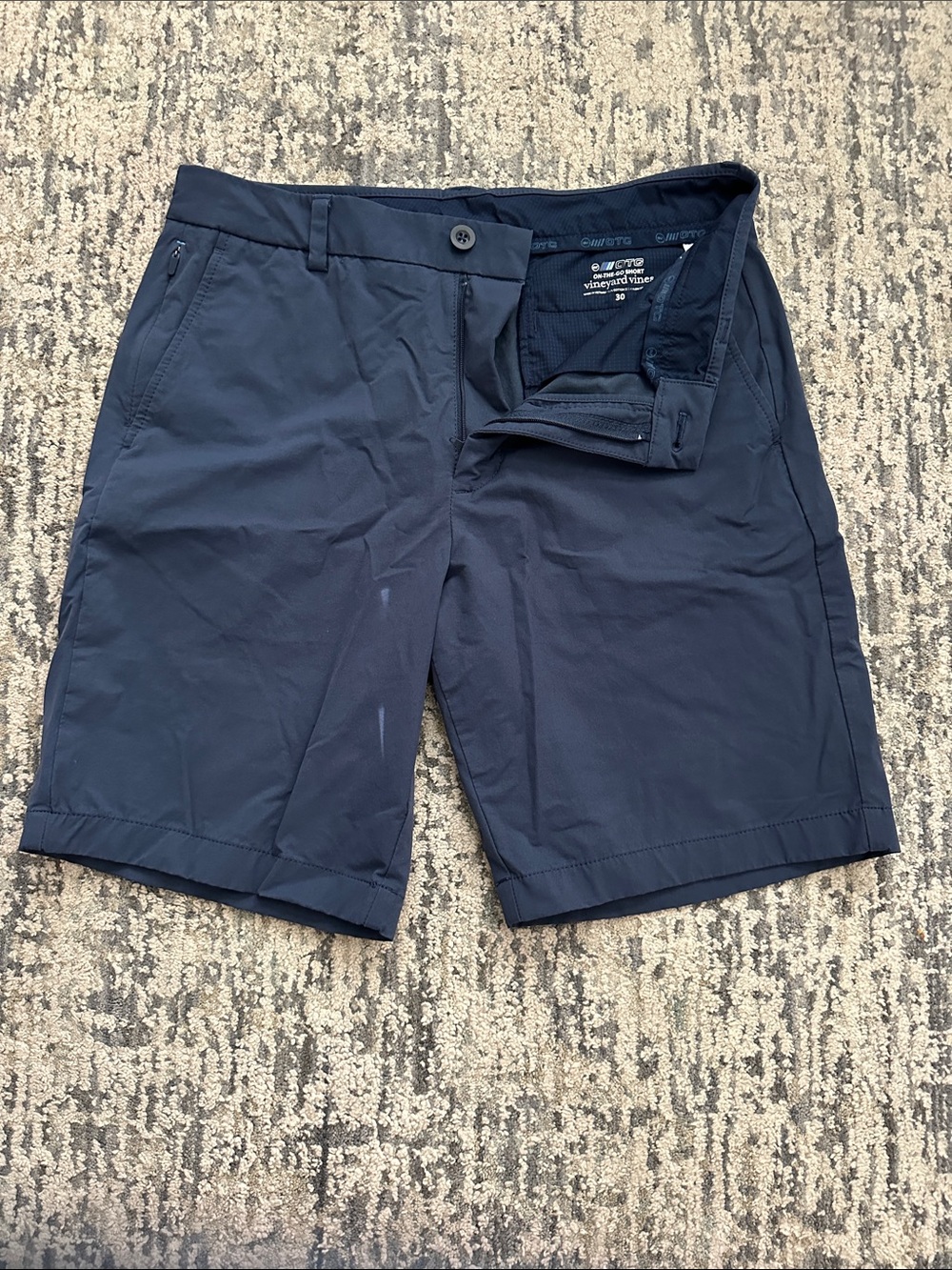 Vineyard Vines Men's Navy Performance Flat-Front Shorts